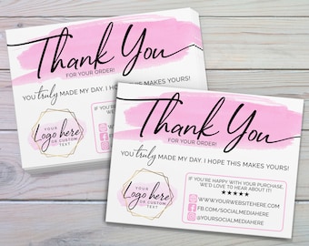 Customer Thank You Cards, Small Business Thank Yous, Business Logo Thank You Custom Card, Business Thank You Notes