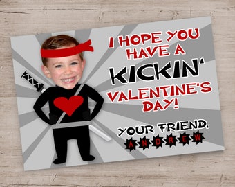 Ninja Valentine Card | Etsy
