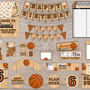 Basketball Birthday Party VIP Pass Style Invitations Printable DIY image 2