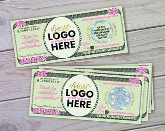 Custom Logo Thank You Scratch Off Cards: Small Business Coupons