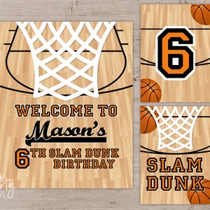 Basketball Birthday Party VIP Pass Style Invitations Printable DIY image 4