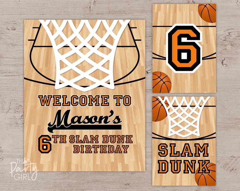 Basketball Birthday Party VIP Pass Style Invitations Printable DIY image 4