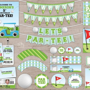 Golf Birthday Party Decorations: PAR-TEE Package (Digital Download)