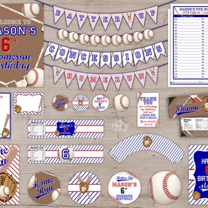 DIY Baseball Birthday Party Ticket Style Invitations Digital U Print image 2