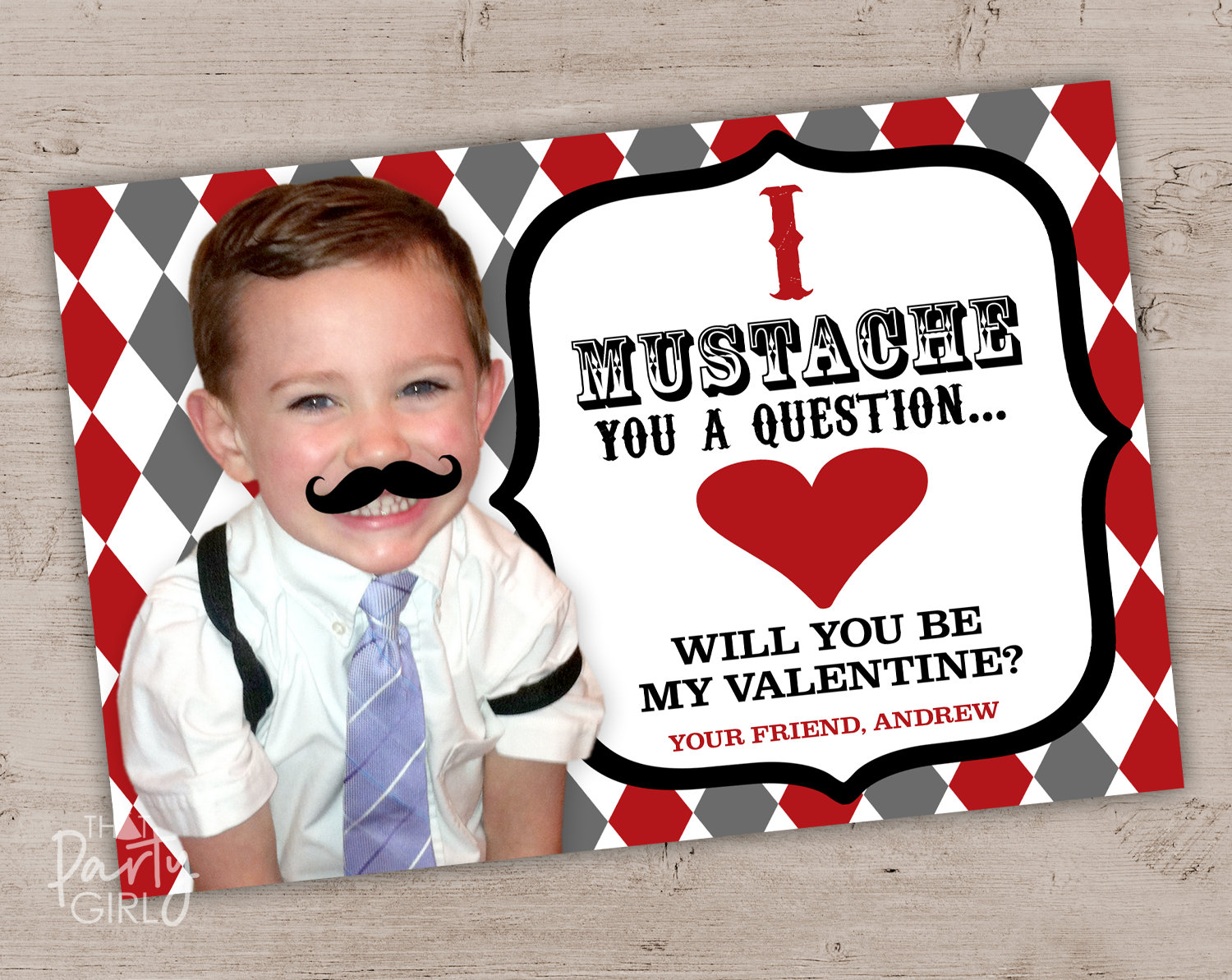 I Mustache You A Question Valentine Card