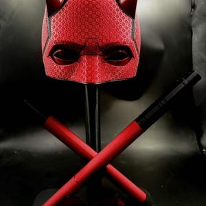 DareDevil Helmet with Billyclubs and Display stand
