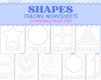 Shapes Tracing Worksheets | Fine Motor & Pre-Writing Practice | Printable PDF