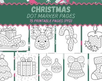 Christmas Dot Marker Pages: Festive Holiday Fine Motor Activity (Printable PDF)