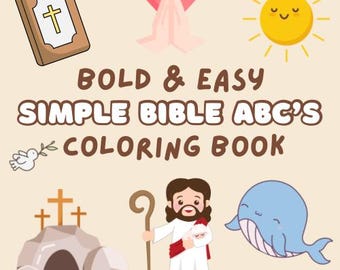 Kids ABC Bible Coloring Book - Digital File