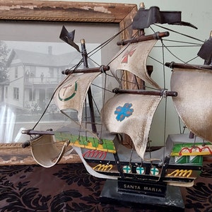  ヨーロッパインテリア カサピース European Interior Casa Peace Made in Italy  Modelship Age of Exploration Galleon Ship Santa Maria Columbus 65cm gao-1sm  Brown : Arts, Crafts & Sewing