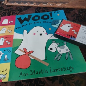 Woo! The Not So Scary Ghost Halloween Kids Children&#39;s Book & Cassette 1980s1990s Free Shipping!