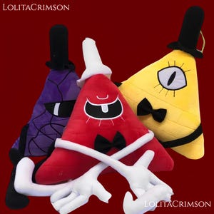 Bill Cipher Plush Doll 28cm – Gravity Falls Inspired Soft Toy, Anime Cartoon Character Stuffed Figure, Kids Birthday or Christmas Gift