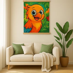 Portrait d'animal de compagnie en dessin animé personnalisé - Illustration numérique mignonne et amusante - Portrait d'animal de compagnie exotique