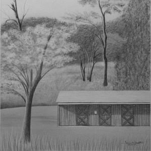 Custom Pencil Drawing From Your Photo Original Personalized Home House Sketch Art From Picture image 1
