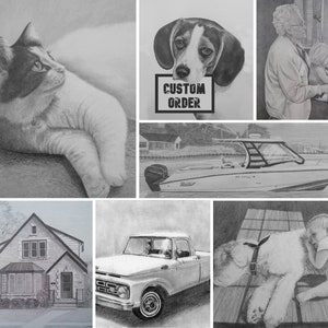 Commissioned Custom Boat Pencil Drawing From Photo Car Plane Truck ...