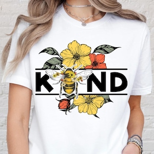 Bee and Wildflower Shirt, Floral Bee Graphic Tee, Gift for Nature Lovers, Gardeners, Plant Moms, Beekeeper Gifts, Cottage core Aesthetic Tee