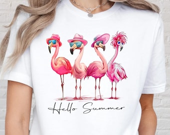 Flamingo Squad Shirt, Funny Tropical Vacation Tee, Stylish Flamingos Shirt, Girls Trip Beach Cruise Shirt, Vacation Vibes Shirt