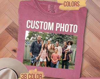 Comfort Colors® Custom Photo Shirt, Personalized T-Shirt, Custom Picture Shirt, Your Photo Shirt, Family Picture Tee, Logo Image Shirts Gift