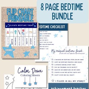 Sweet Sleep Bedtime Routine Kit, Printable Nighttime Routine for Kids, A magical way to calm down, connect, and create peaceful nights.