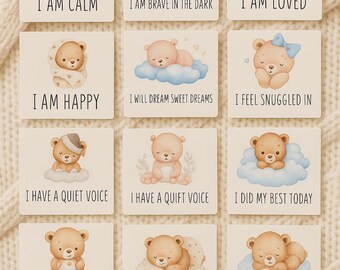 Bedtime Affirmation Cards for Kids – Instant Download | Calm Bedtime Routine | Printable Positive Affirmations for Toddlers & Children