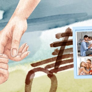 Vatertags-Foto-Collage-Karte | Anpassbare Canva Vorlage | Drucken oder digital senden