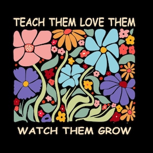 Teacher Wildflowers PNG: Teach Love Inspire, Teacher Appreciation