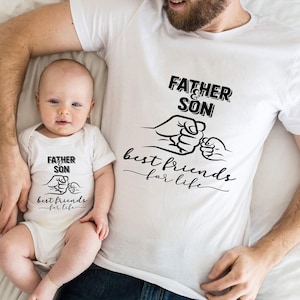 Papa und Sohn Shirt, bestes Vatergeschenk, Vatertags-T-Shirt, Papa T-Shirt, beste Freunde passende Kleidung