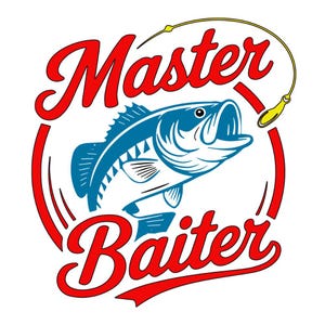 Master Baiter Funny Fishing SVG: Design de camiseta de pai com humor adulto (download digital)