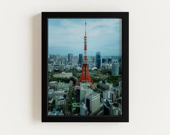 Tokyo Tower Skyline Photography Print | Urban Cityscape Wall Art | Japan