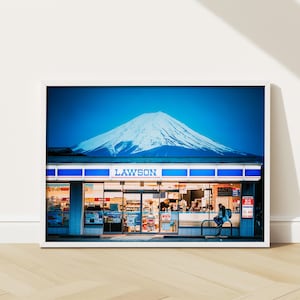 Lawson Convenience Store & Mt. Fuji Nightscape | Japanese Photography Print | Iconic Japan Wall Art