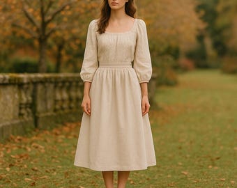 Patrón de costura para falda midi estilo cottagecore - Estilo vintage (patrón en PDF)