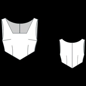 Two-piece Dress Sewing Pattern PDF – Cottagecore Corset-look Top & Long ...