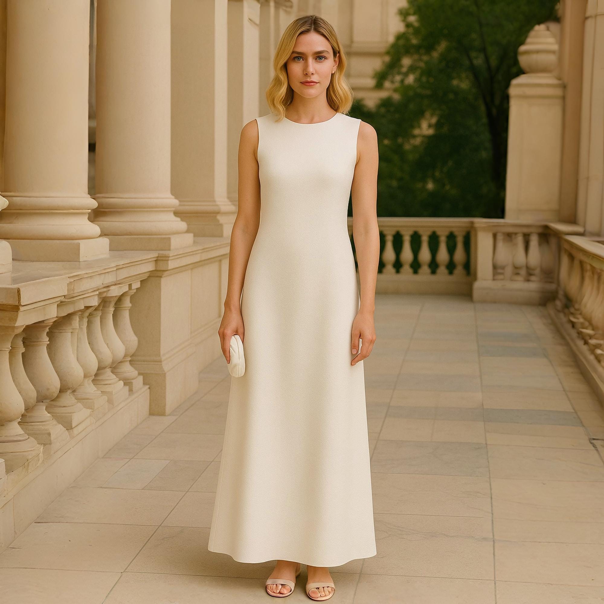 A-Line Maxi Dress Sewing Pattern: Sleeveless Design (PDF Digital Download)