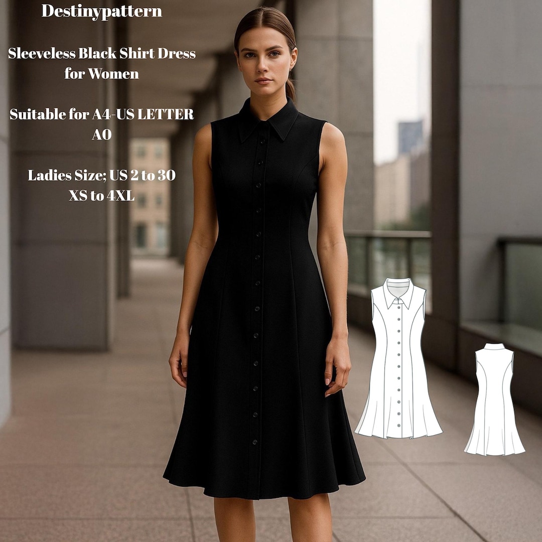 black sleeveless shirt dress Another Tomorrow Women's Sleeveless Tee Dress