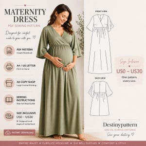 Maternity Empire Waist Dress - Etsy Maternity Empire Waist Dress - Etsy