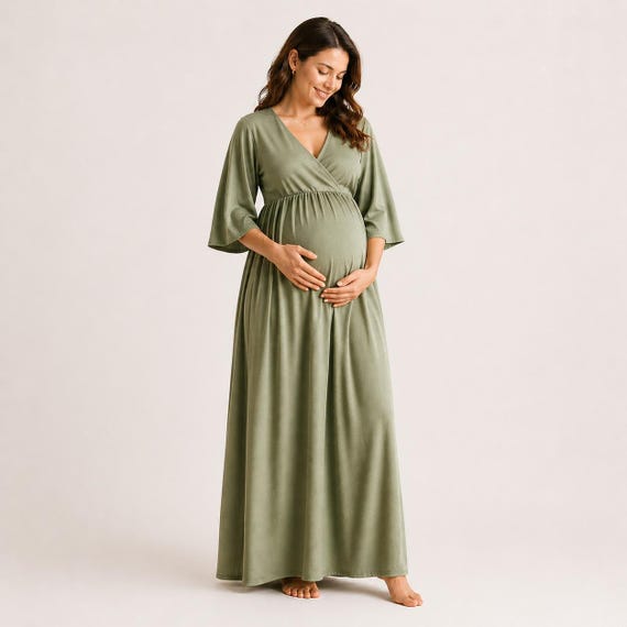 empire waist dress for pregnancy Maternity Sewing Pattern PDF | Maxi Dress | V Neck Wrap Dress Pattern | US 0-30 Size Inclusive Perfect for both casual for teens Maternity wedding dress with Modest Bridesmaid Dresses, Bridesmaid Size:18-24months