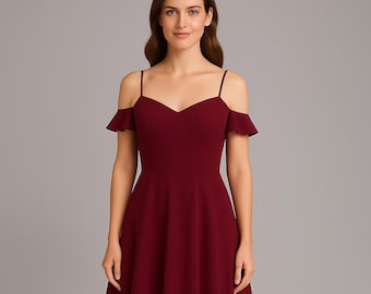 Patrón de costura para vestido de noche: Vestido con volantes y hombros descubiertos (patrón PDF)