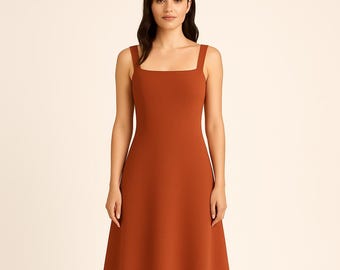 Patrón de costura para vestido veraniego de corte A sin mangas (patrón PDF)