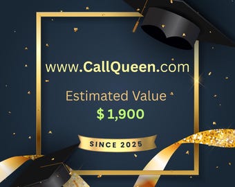 Nombre de dominio de 2 palabras CallQueen.com, tasación de GoDaddy: 1900 dólares.