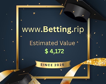 Nombre de dominio Betting.rip, activo de marca para deportes electrónicos y apuestas (valorado en 4.172 dólares) (374 extensiones registradas)