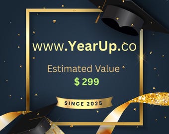 YearUp.co Domain Name: Brandable, Short, Memorable, Startup Ready 299 Dollars Atom appraisal