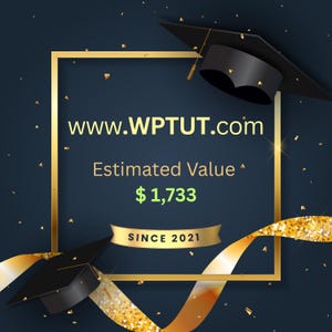 WPTUT.com — 4+ Years 5 Letters LLLLL Premium WordPress Tutorial Domain | Brandable Asset GoDaddy Appraisal 1,733 Dollars