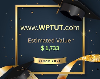 WPTUT.com — 4+ Years 5 Letters LLLLL Premium WordPress Tutorial Domain | Brandable Asset GoDaddy Appraisal 1,733 Dollars