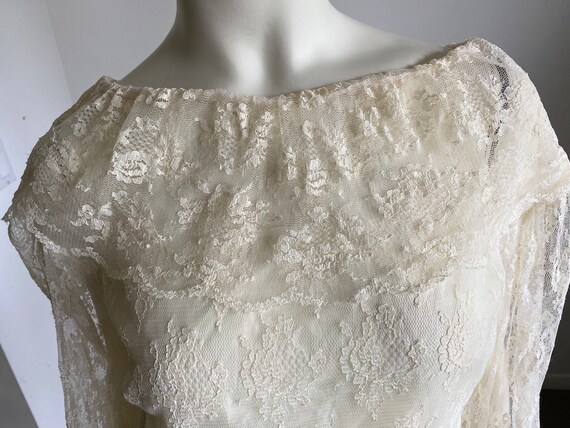 70's 80's Ivory Lace Victorian Inspired Ruffle Collar | Etsy