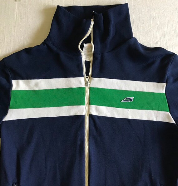 I Love the 80's Poly Zip Up Track Jacket Tennis J… - image 3