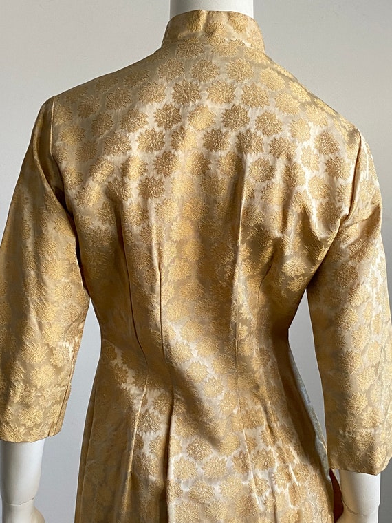 50’s Loungees Gold Brocade Suzy Wong Style Two Pi… - image 8