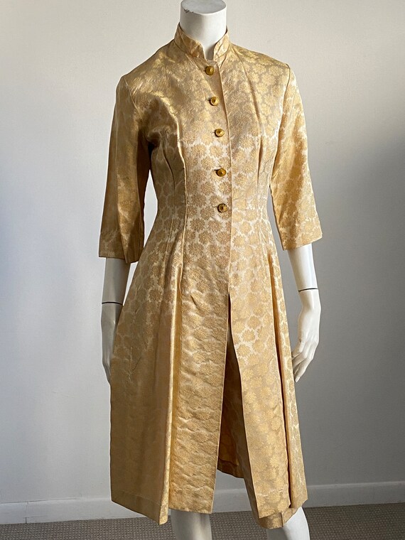 50’s Loungees Gold Brocade Suzy Wong Style Two Pi… - image 3