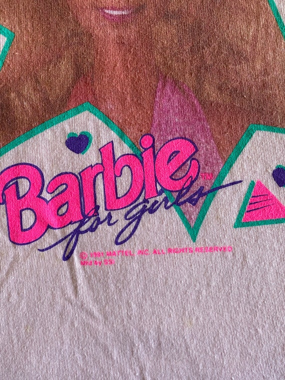 The Cutest Girls Vintage 90’s BARBIE Pink T Shirt… - image 5