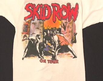 Skid Row on Tour Youth Gone Wild Concert T 80's Double Sided Rare