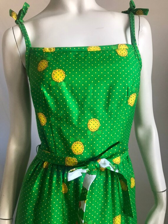 60's 70's Maxi Sun Dress by MALIA Honolulu Green B